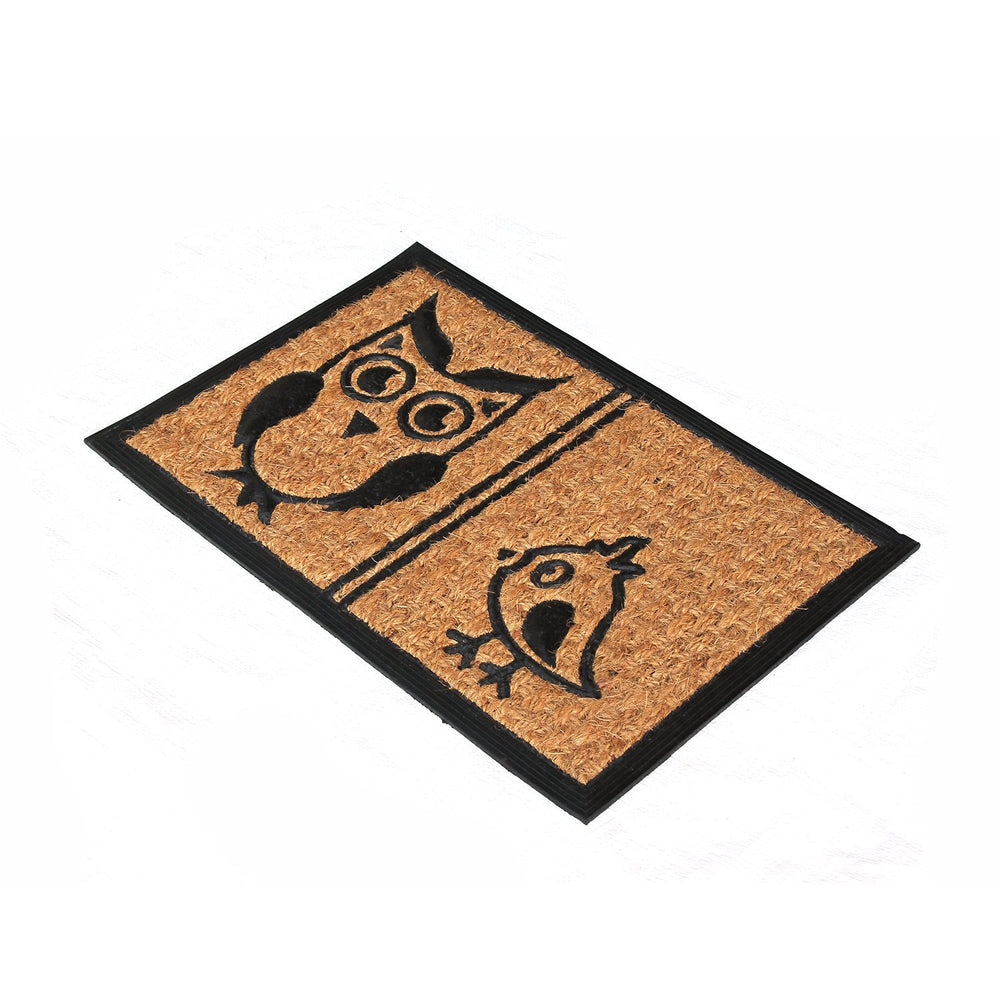 Owl and Bird Coir Rubber Doormat - OnlyMat