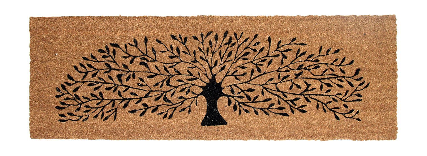 Tree Printed Natural Coir Doormat - OnlyMat