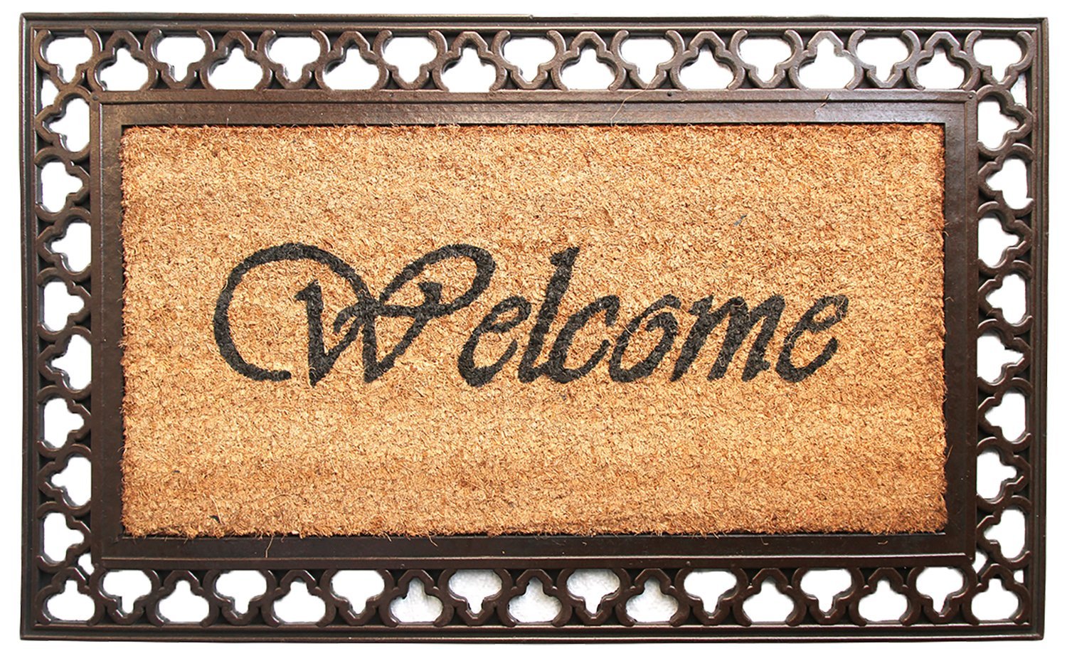 Rubber Moulded Coir Doormat 'WELCOME' - OnlyMat