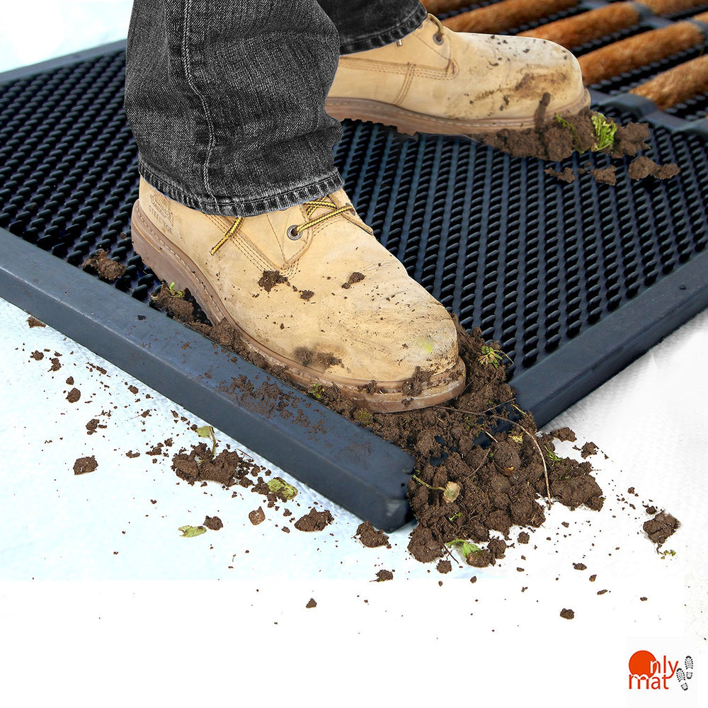 
                      
                        Brush Coir Entrance with Rubber Tray Mat - Best for high traffic entrance - Sanitisation Mat - OnlyMat
                      
                    