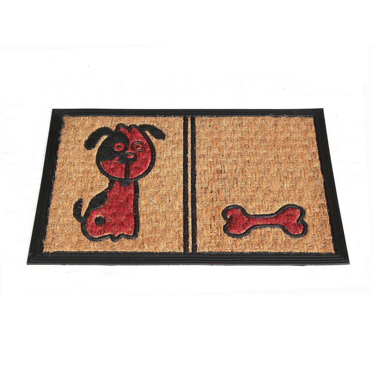 Dog and Bone Design Rubber Coir Doormat - OnlyMat