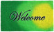 Lime Green Welcome Coir Doormat - OnlyMat