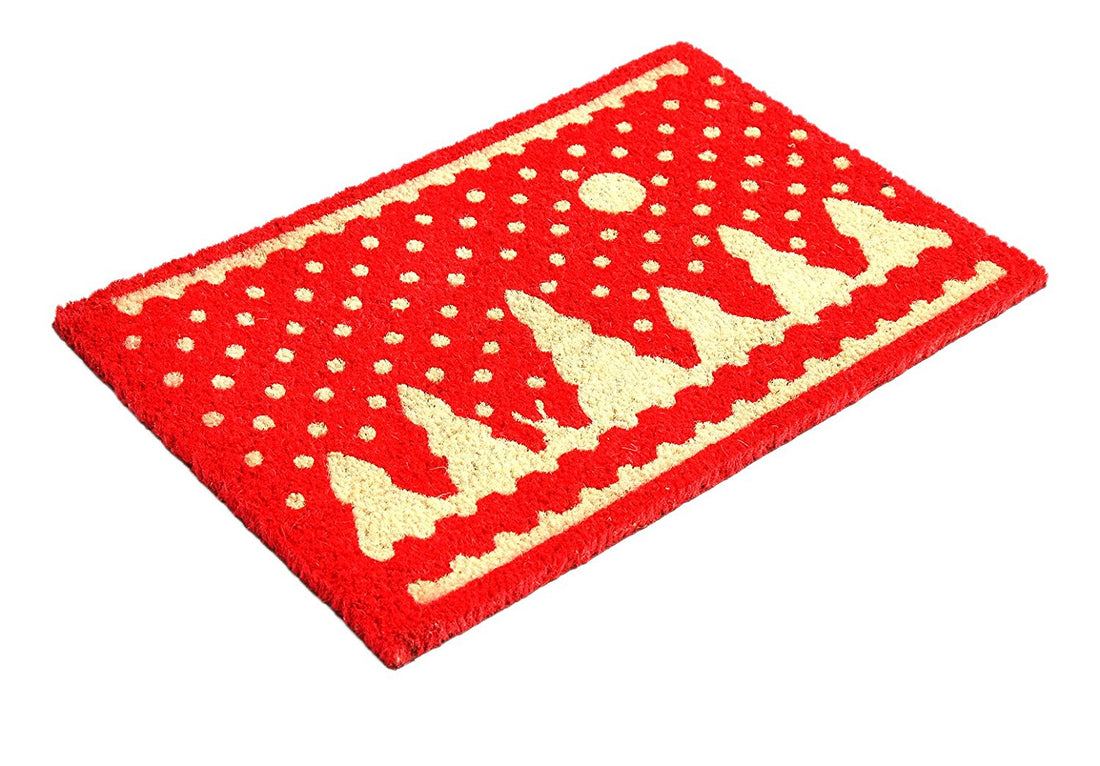 
                      
                        Stylish Red Christmas Theme Natural Coir Designer Floor Mat - OnlyMat
                      
                    