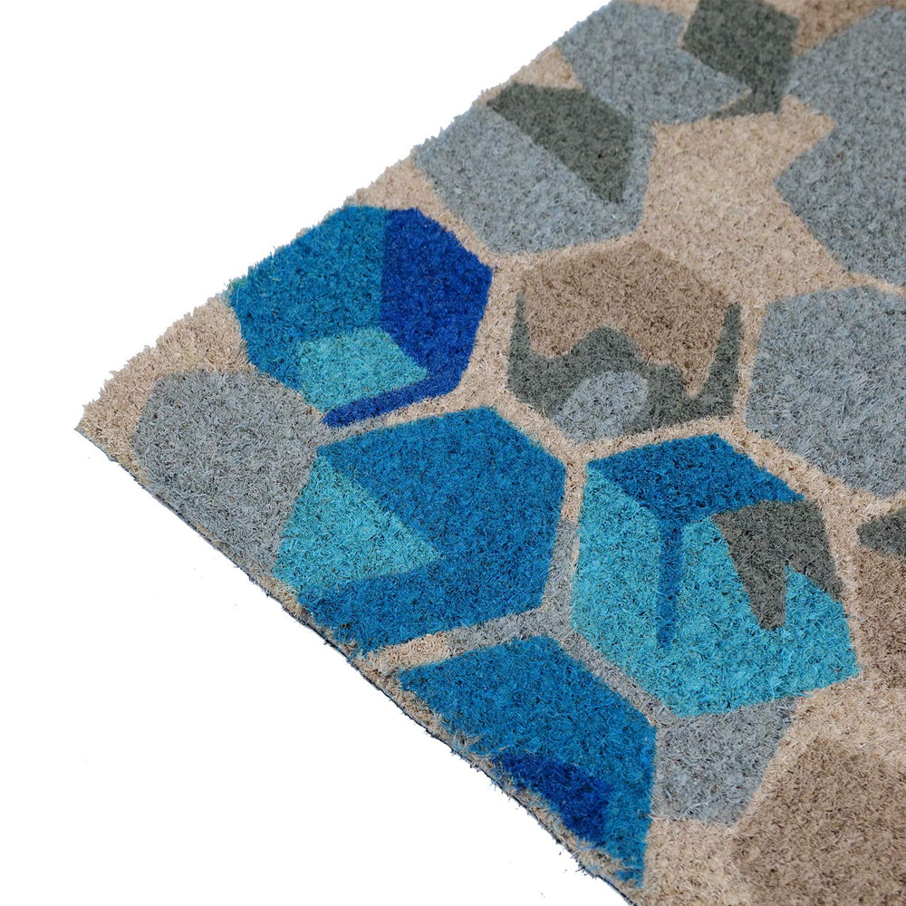 
                      
                        Colourful Blue Design printed Natural Coir Door mat - OnlyMat
                      
                    