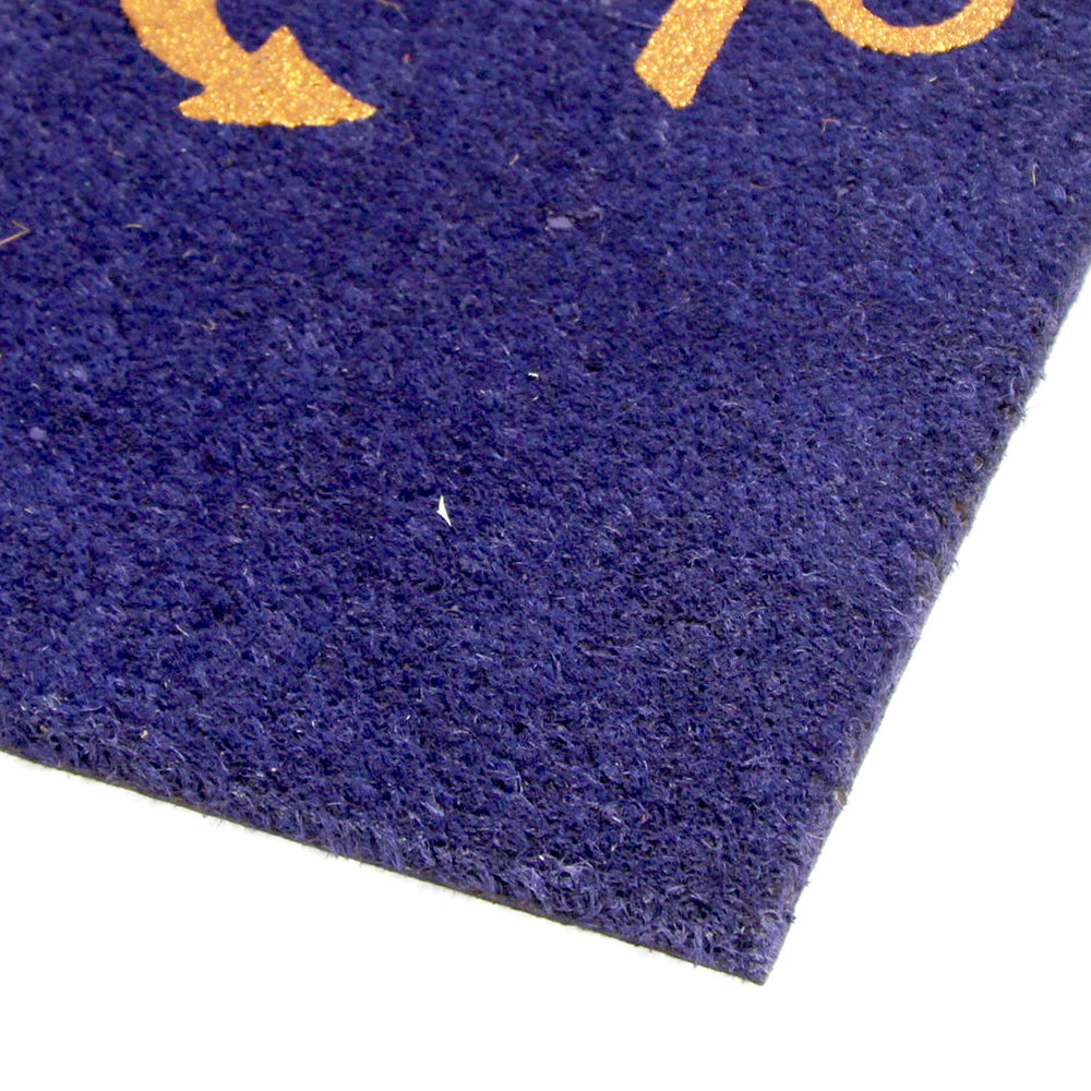 
                      
                        Elegant Golden Glitter Ship Anchor Printed Blue Natural Coir Floor Mat - OnlyMat
                      
                    