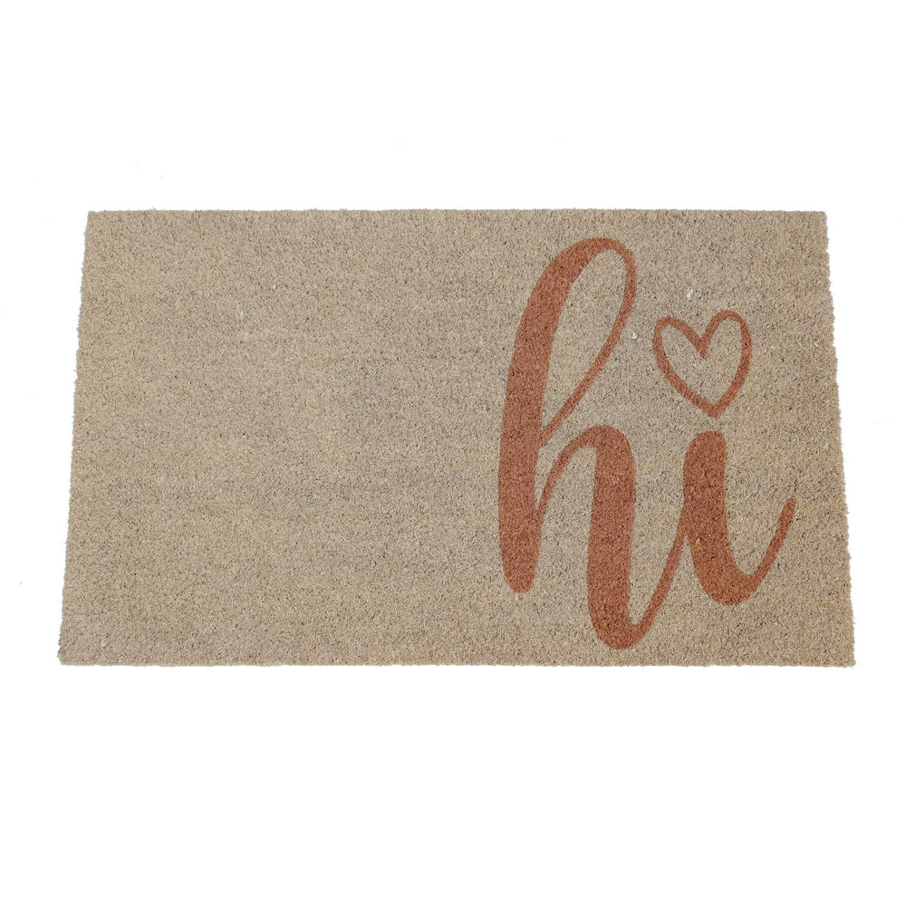 "Hii" Printed Natural Coir Entrance Mat - OnlyMat