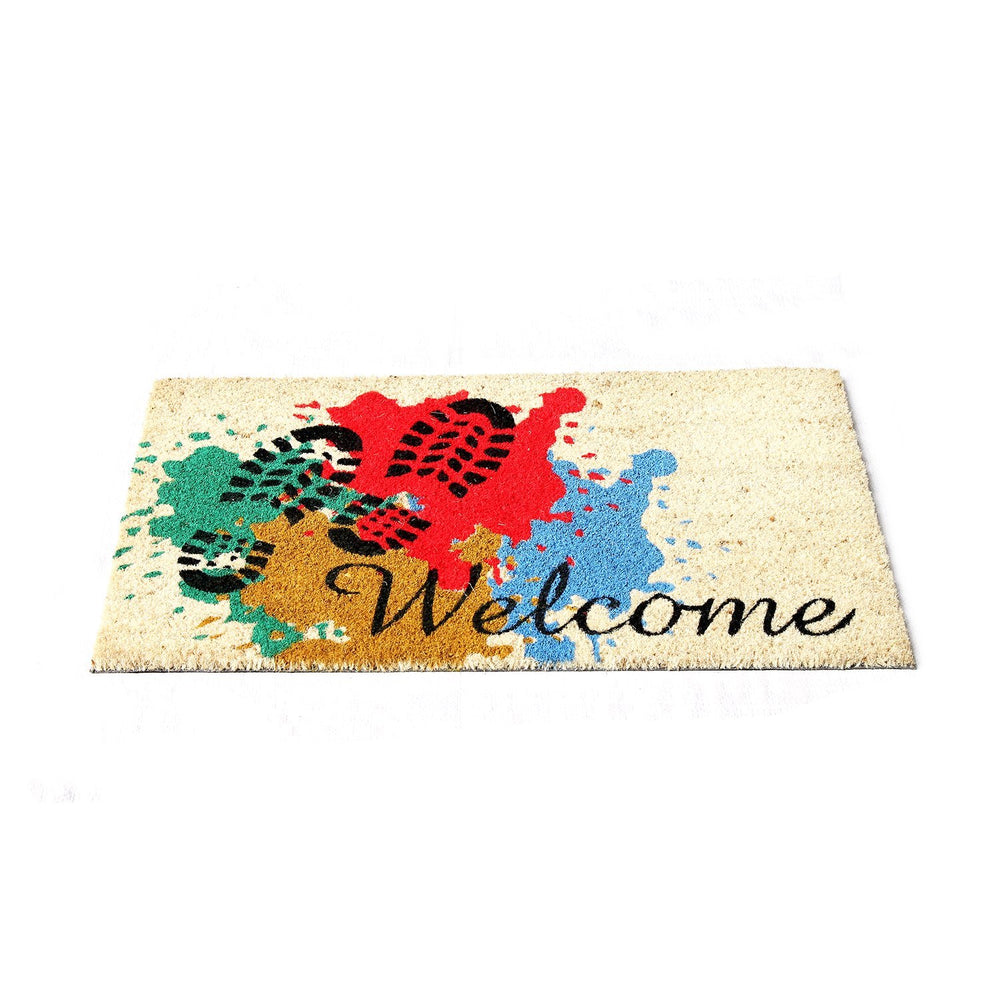 
                      
                        Colourful Holi Special "Welcome FESTIVAL " and Shoe Mark Printed Natural Coir Door Mat - OnlyMat
                      
                    