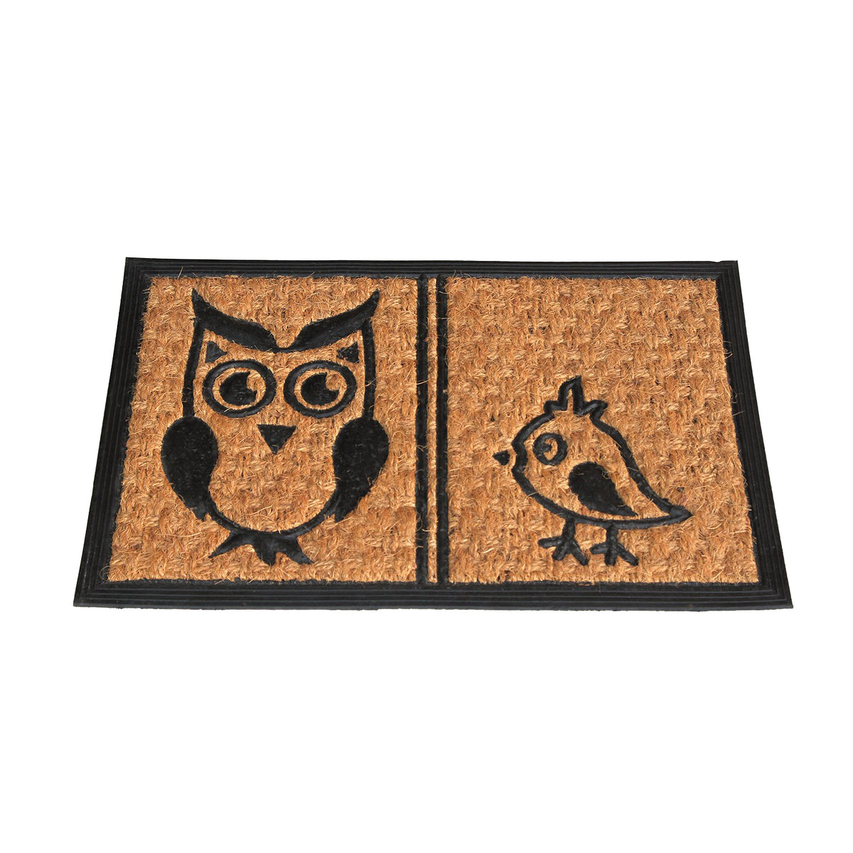 Owl and Bird Coir Rubber Doormat - OnlyMat