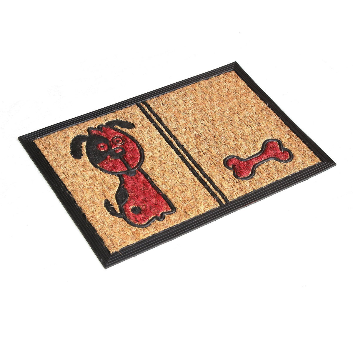 Dog and Bone Design Rubber Coir Doormat - OnlyMat