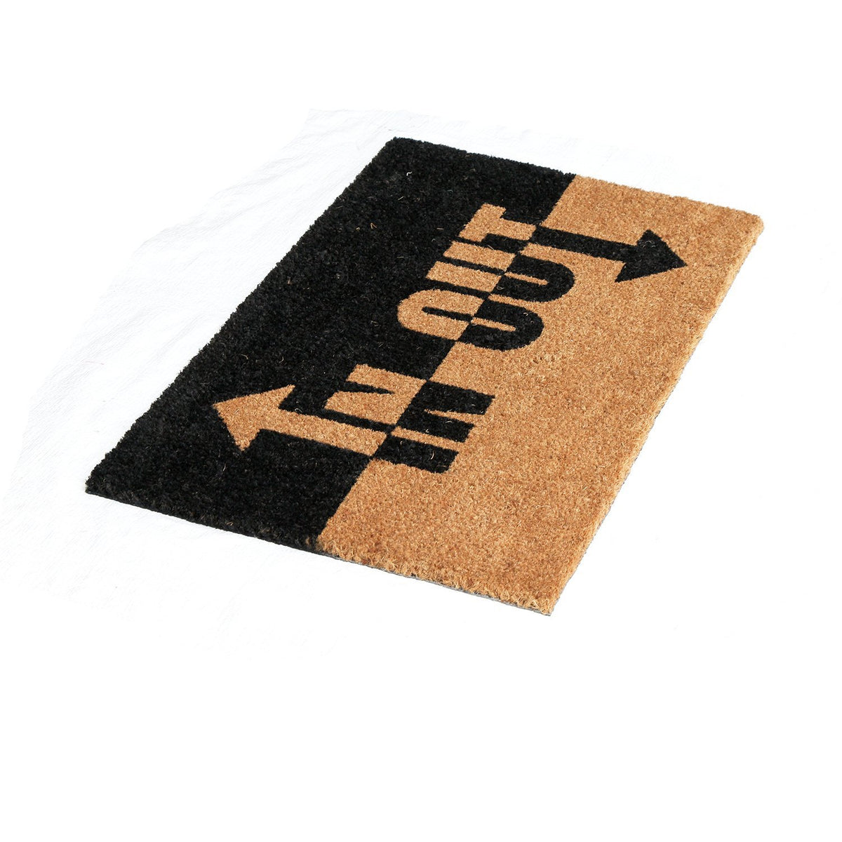 Natural Printed  Coir Doormat IN OUT Two Direction Design - 45cm x 75cm - OnlyMat