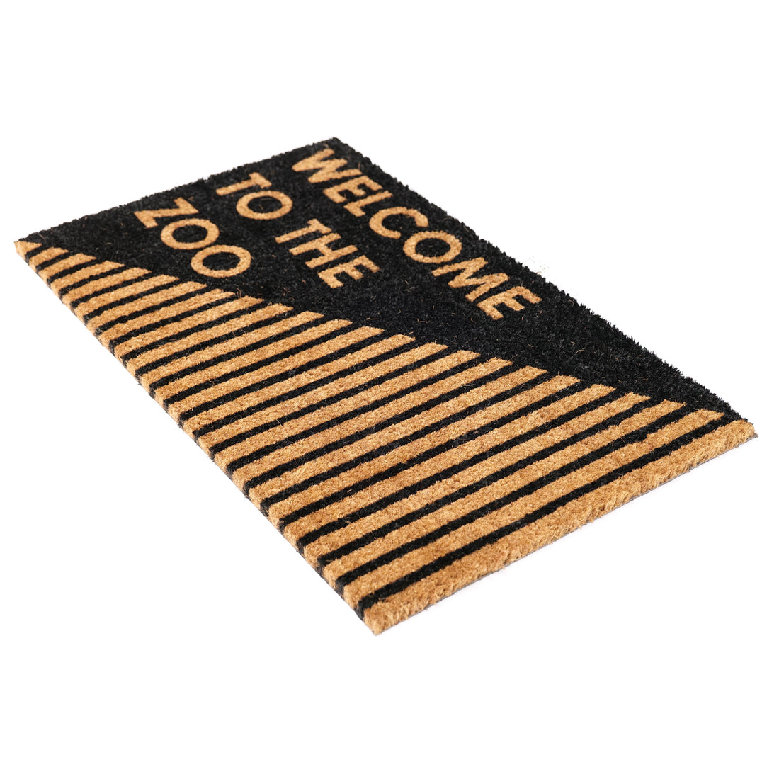 
                      
                        Elegant Black & Brown "Welcome to The Zoo" printed Funny Natural Coir Floor Mat - OnlyMat
                      
                    