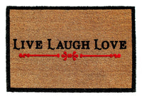 "LIVE LAUGH LOVE" Printed Natural Coir Floor Mat - OnlyMat