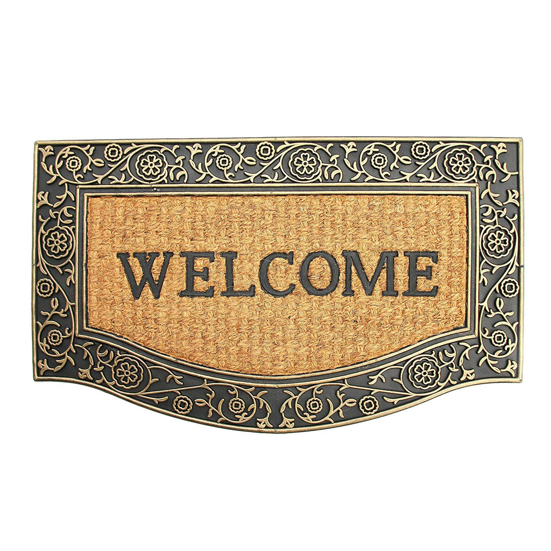 
                      
                        Elegant Cast Iron Design "Welcome" Natural Coir & Rubber Door Mat - OnlyMat
                      
                    