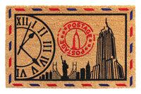 Postage Stamp Natural Printed Coir Doormat - OnlyMat