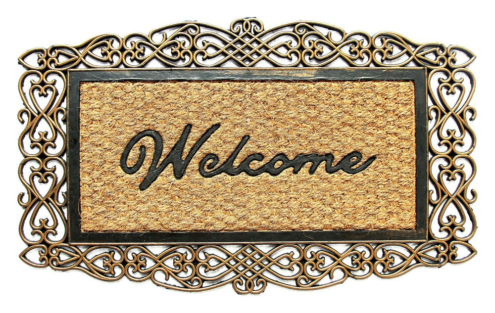 Rubber Backing Welcome Coir Doormat - OnlyMat