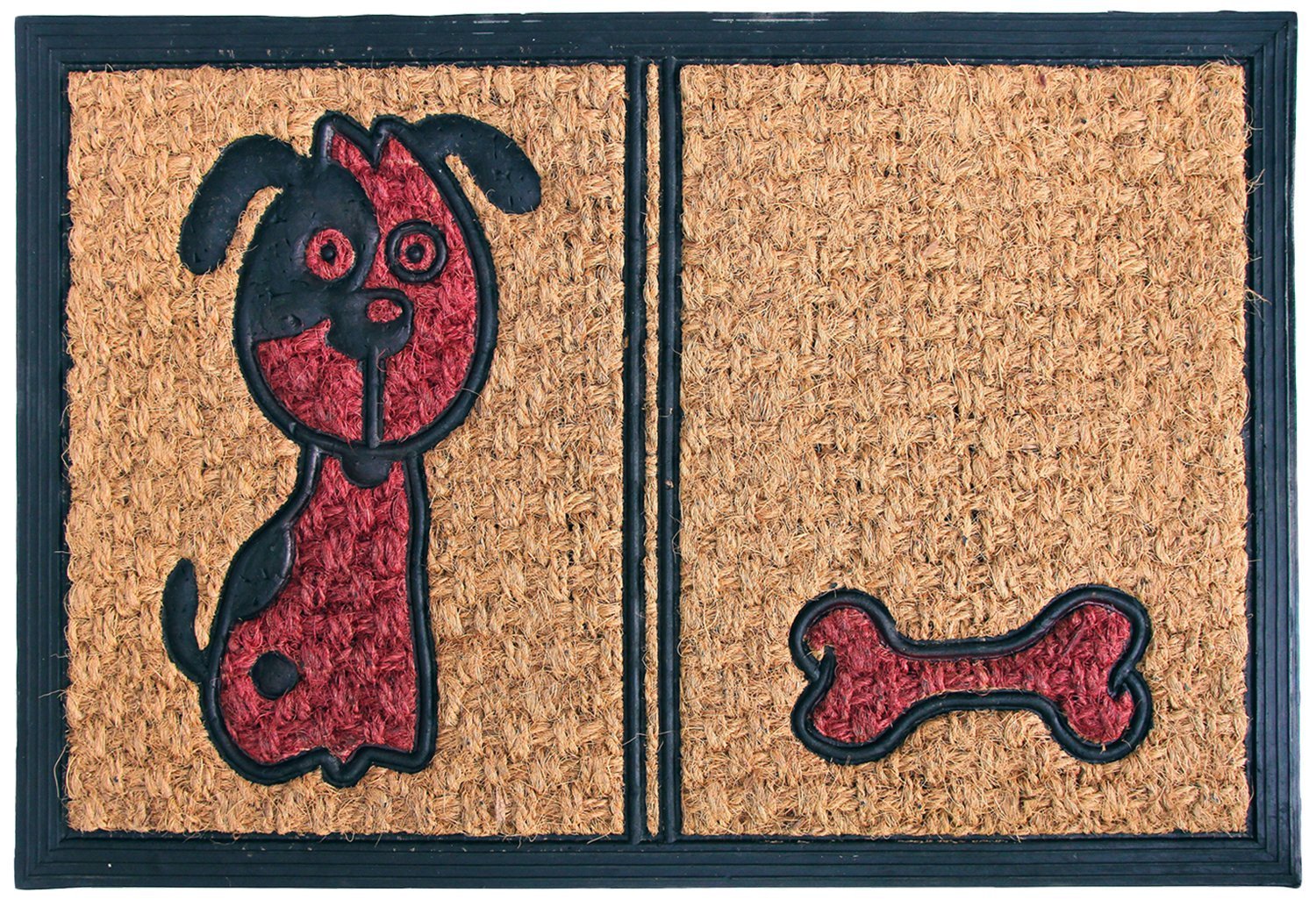 Dog and Bone Design Rubber Coir Doormat - OnlyMat