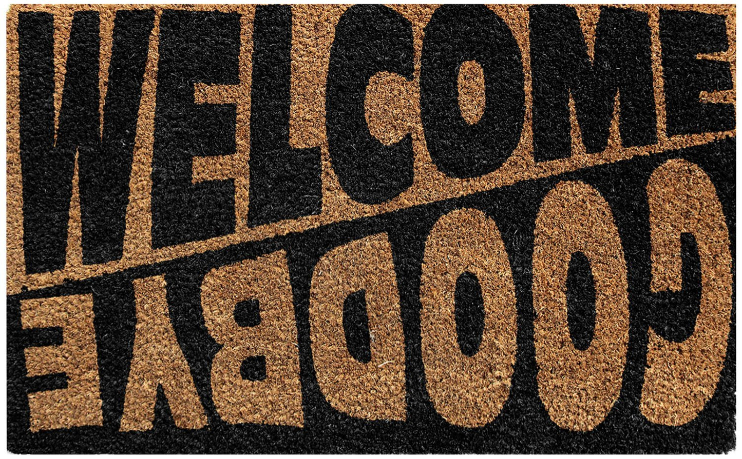 Welcome Goodbye Design Coir Doormat - 45cm x 75cm - OnlyMat