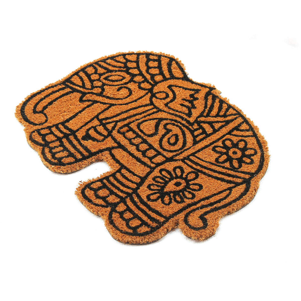 Elegant Elephant Shape Anti-Slip Coir Floor Mat - OnlyMat