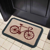 Elegant Cycle Design Soft All-Purpose Mat Home Kitchen Bathroom Door Entrance 40x60x8mm (Beige) - OnlyMat