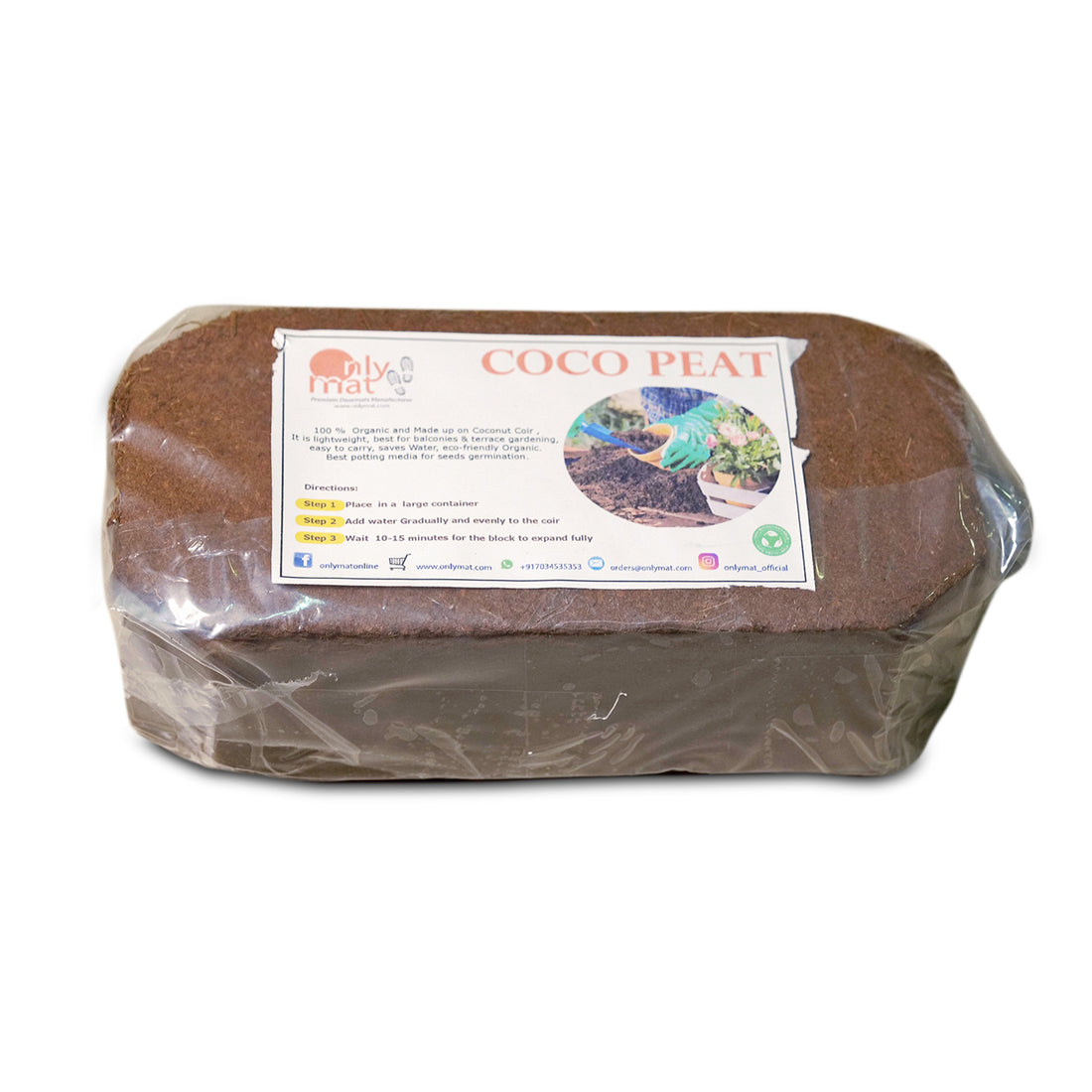 
                      
                        Onlymat Coco Peat Natural Pith for Balcony Terrace Gardening Indoor Outdoor Plants - OnlyMat
                      
                    