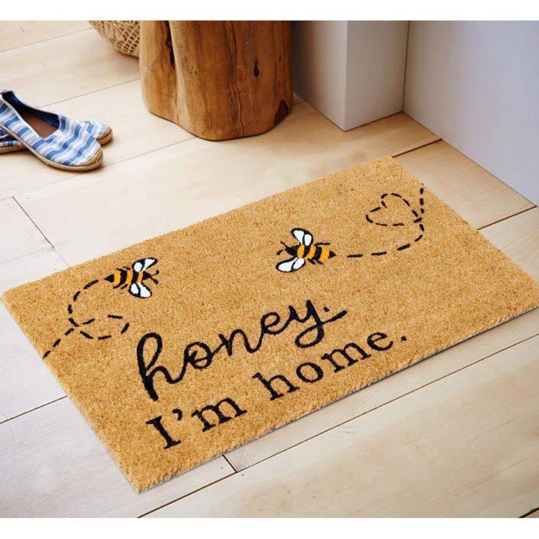 OnlyMat Honey I'm Home Funny Printed Coir Doormat