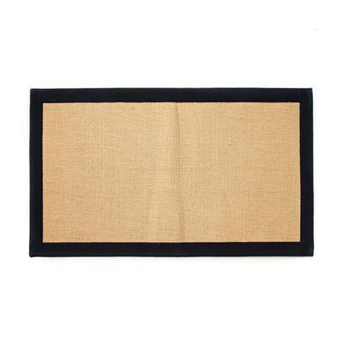 Handwoven Natural Jute Floor Mat with Black Border - OnlyMat