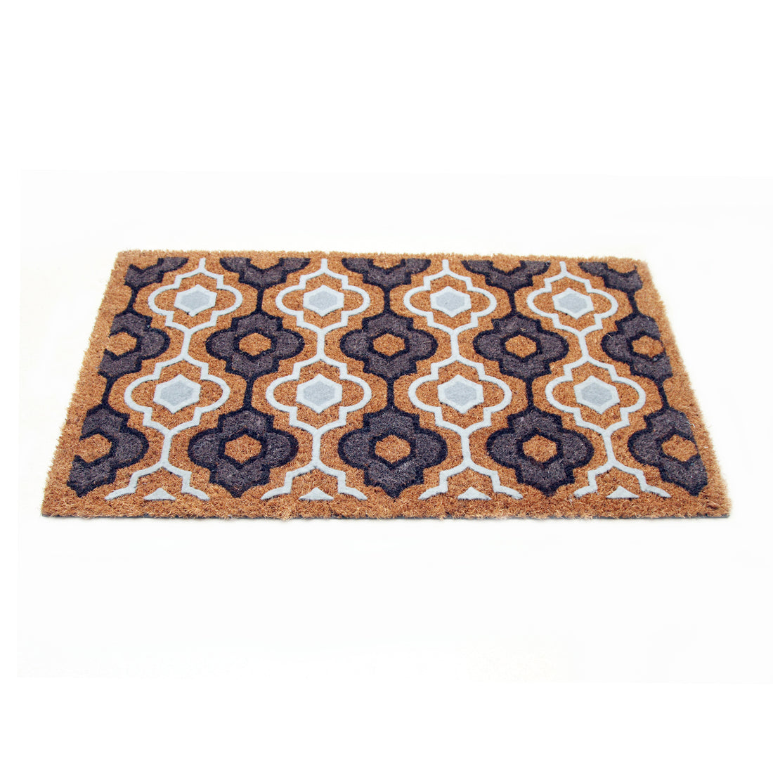 Elegant Design Pattern Printed Natural Flocked Coir Floor Mat - OnlyMat