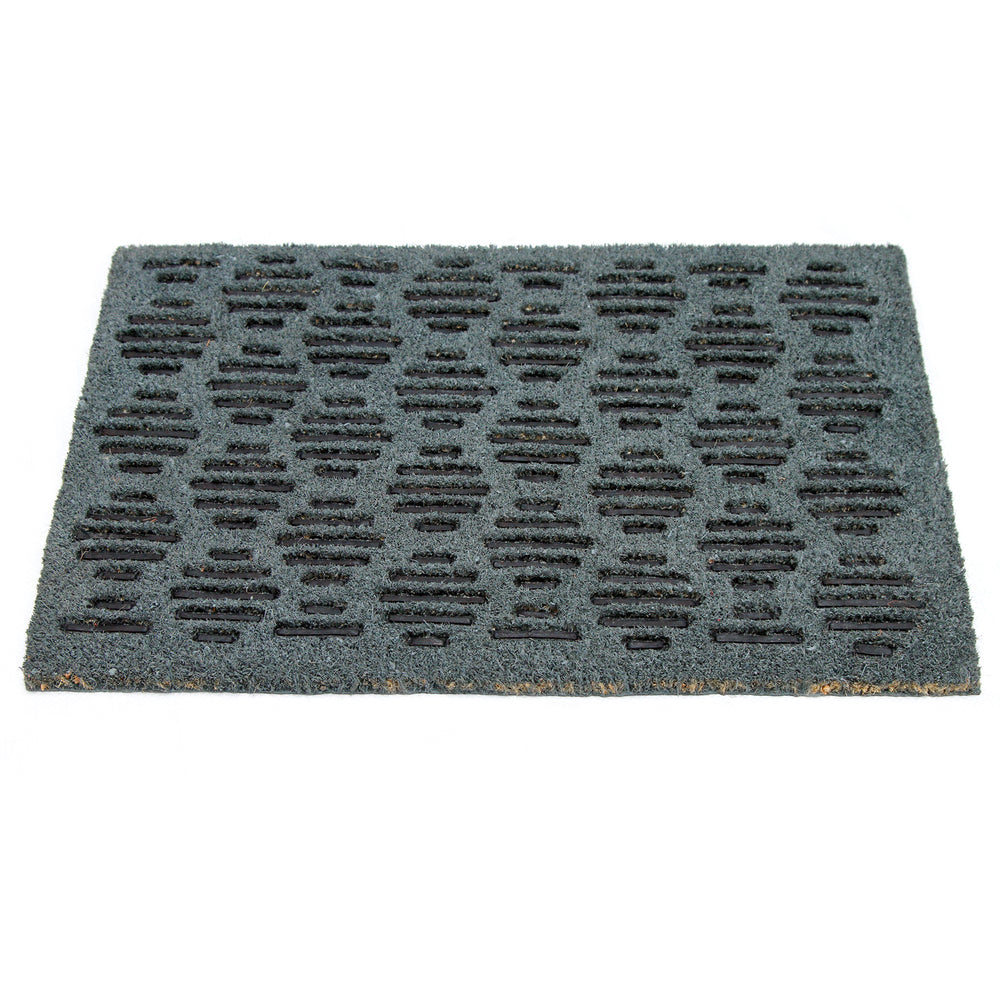 Pressed Design Natural Coir Doormat. - OnlyMat