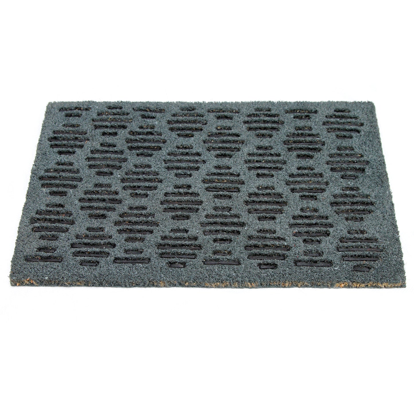 Pressed Design Natural Coir Doormat. - OnlyMat