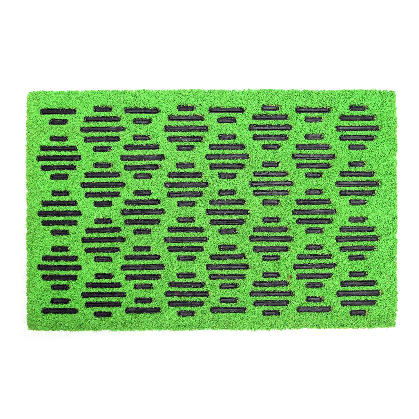 Pressed Design Natural Coir Doormat. PVCIMP 00011 GRN - OnlyMat