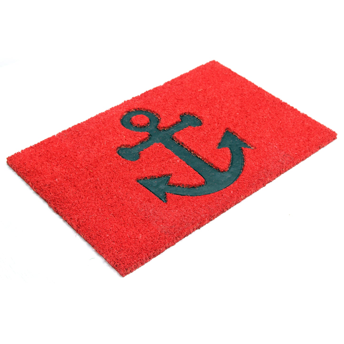 Pressed Anchor Design Natural Coir Doormat. - OnlyMat