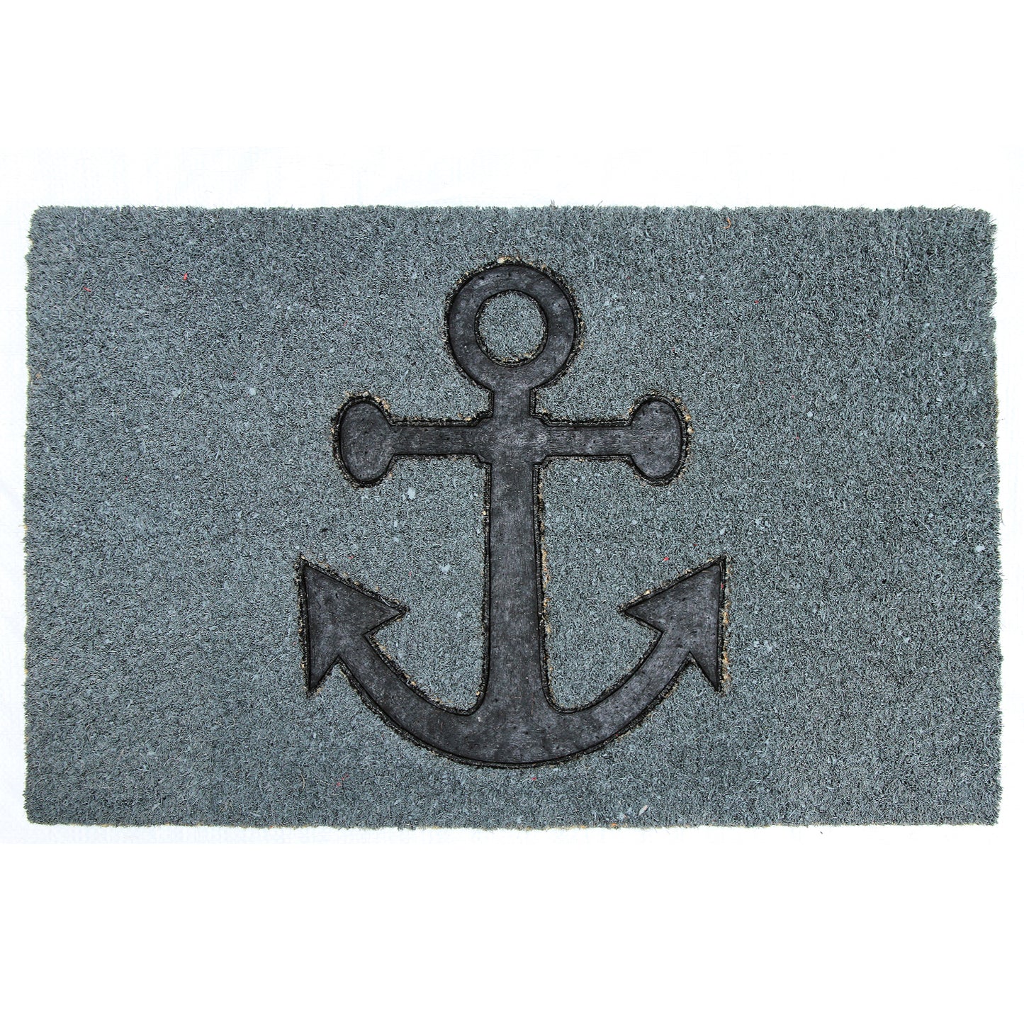 Pressed Anchor Design Natural Coir Doormat PVCIMP 00009 - OnlyMat