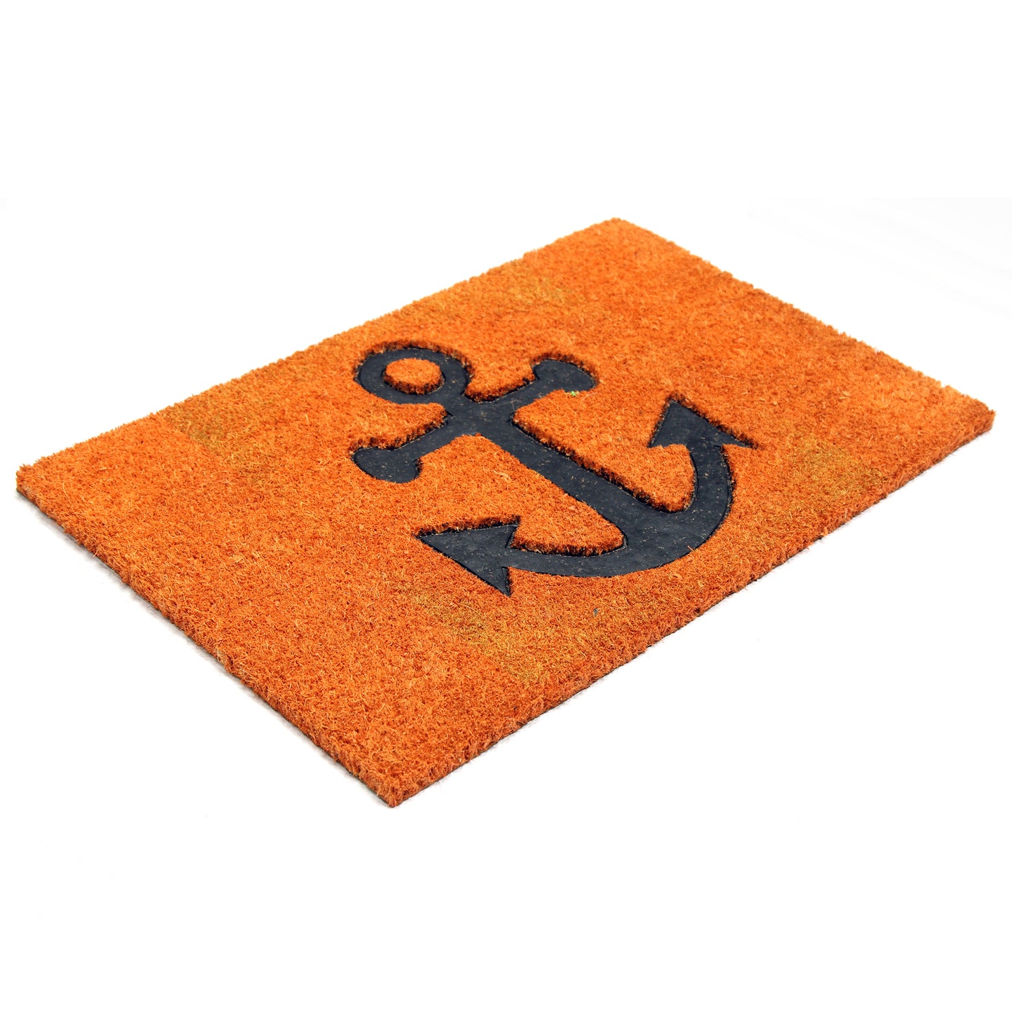 Pressed Anchor Design Natural Coir Doormat PVCIMP 00009 - OnlyMat