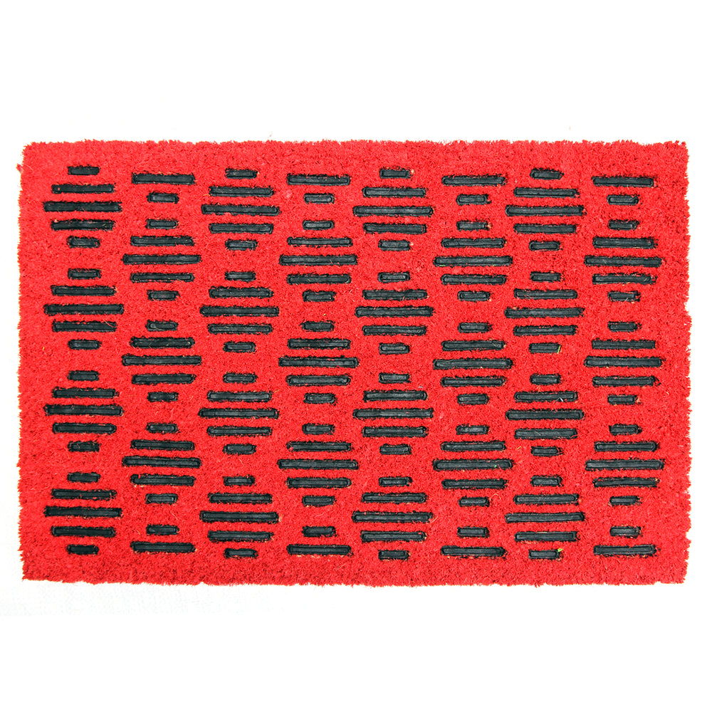 Pressed Design Natural Coir Doormat PVCIMP 00009 - OnlyMat