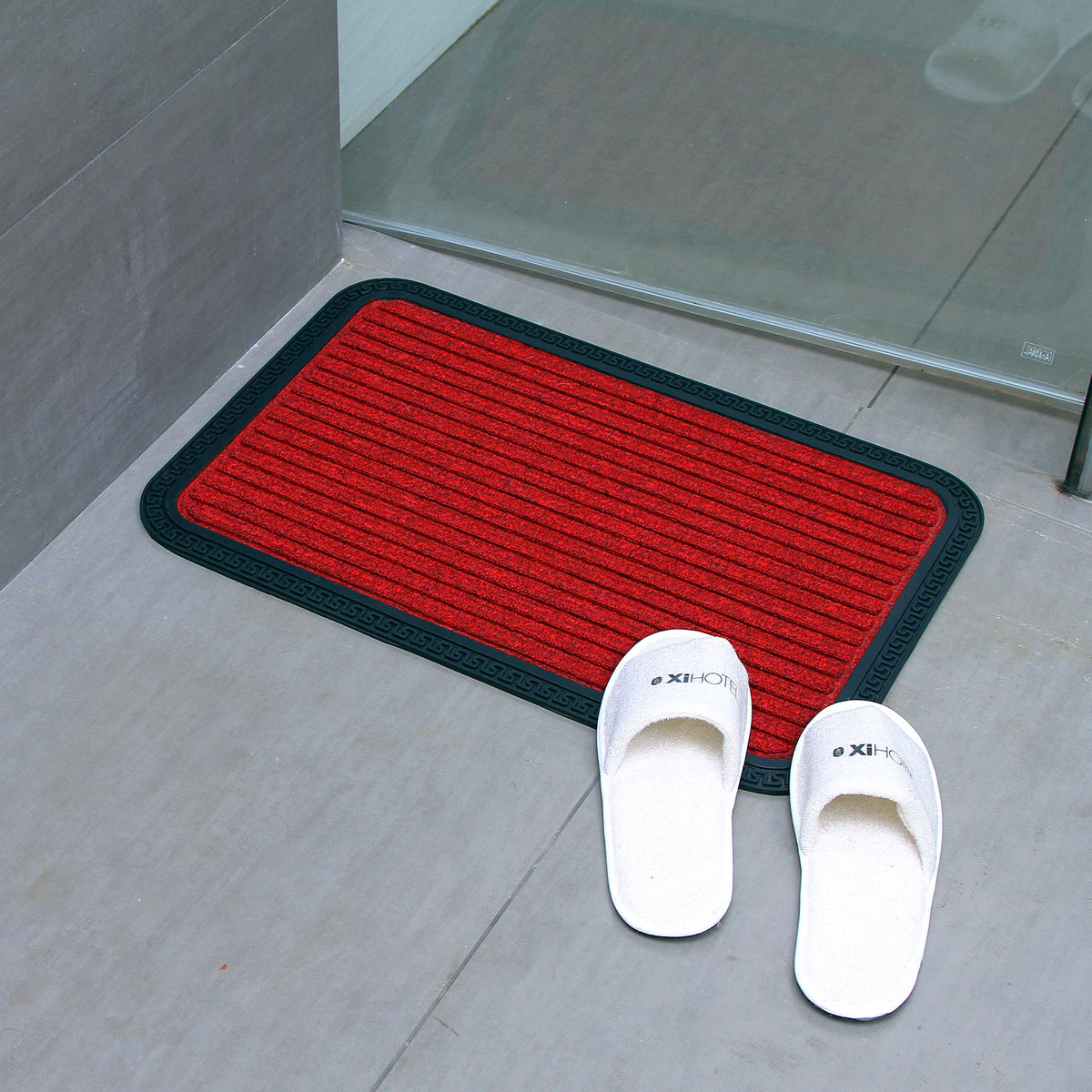 Stylish QuickDry Anti Slip and Anti Fade Red Color Bath Mat - OnlyMat