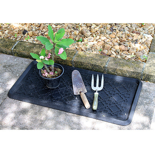 Black Elegant Rubber Boot tray Entrance Mat - OnlyMat
