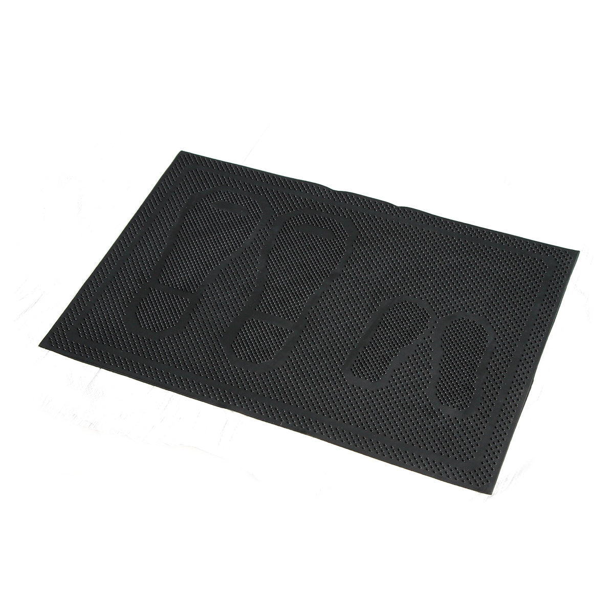 Lightweight Foot Mark printed flexible Black Rubber Pin Floor Mat - OnlyMat