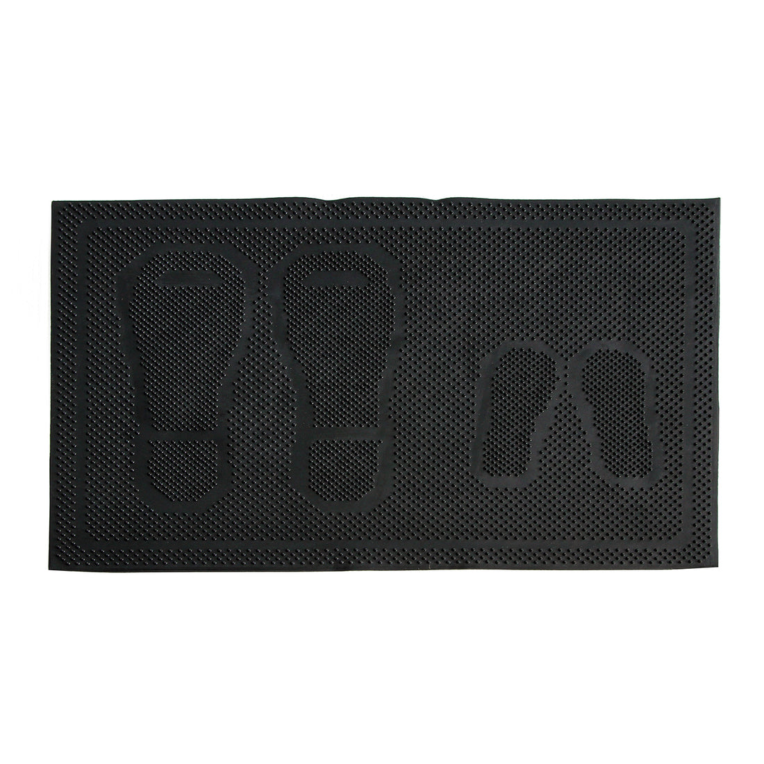 
                      
                        Lightweight Foot Mark printed flexible Black Rubber Pin Floor Mat - OnlyMat
                      
                    