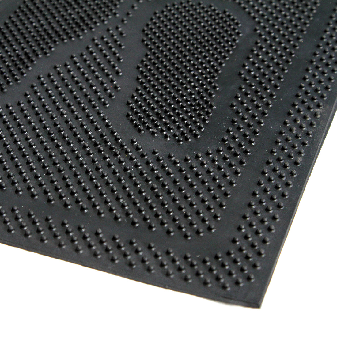 
                      
                        Lightweight Foot Mark printed flexible Black Rubber Pin Floor Mat - OnlyMat
                      
                    