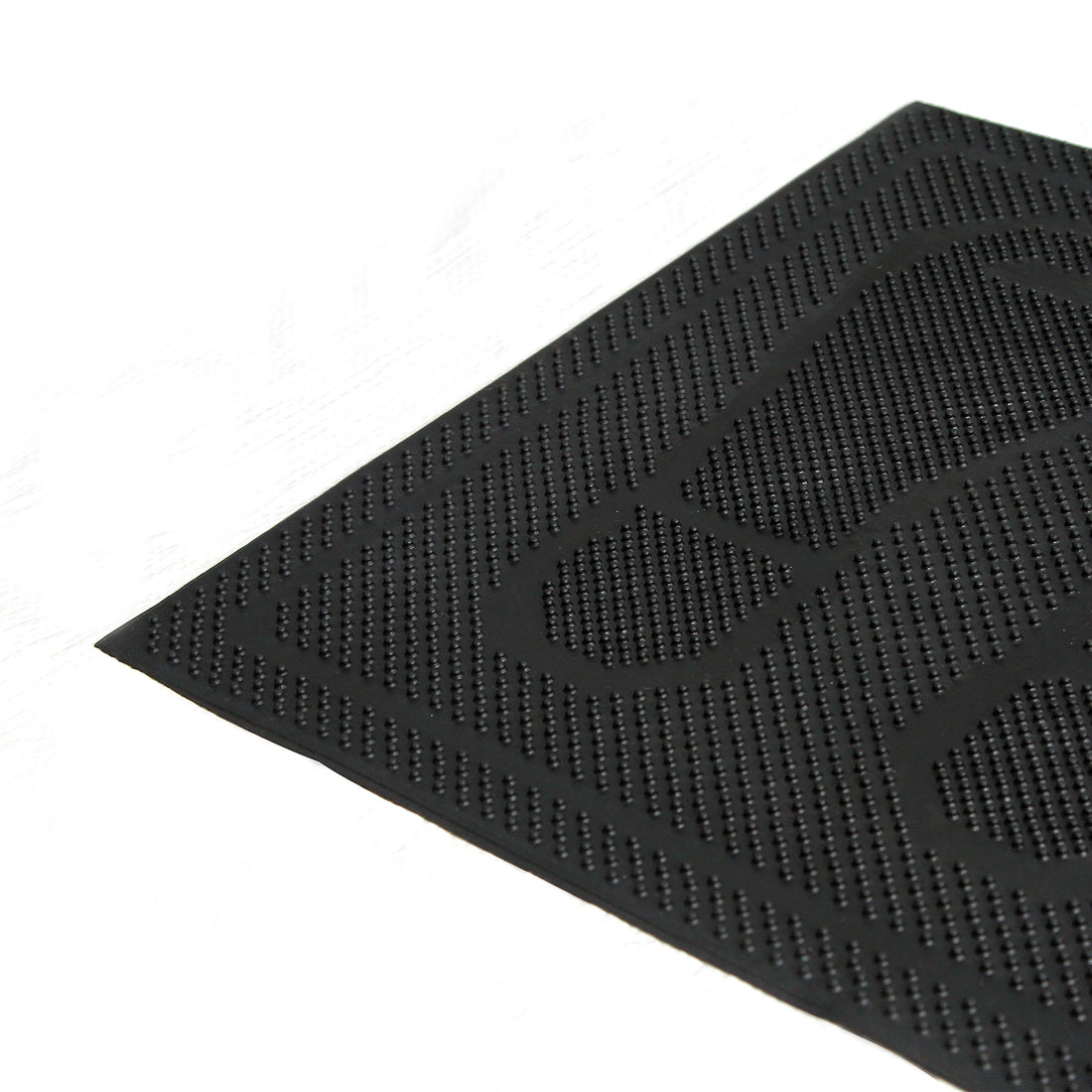 
                      
                        Lightweight Foot Mark printed flexible Black Rubber Pin Floor Mat - OnlyMat
                      
                    