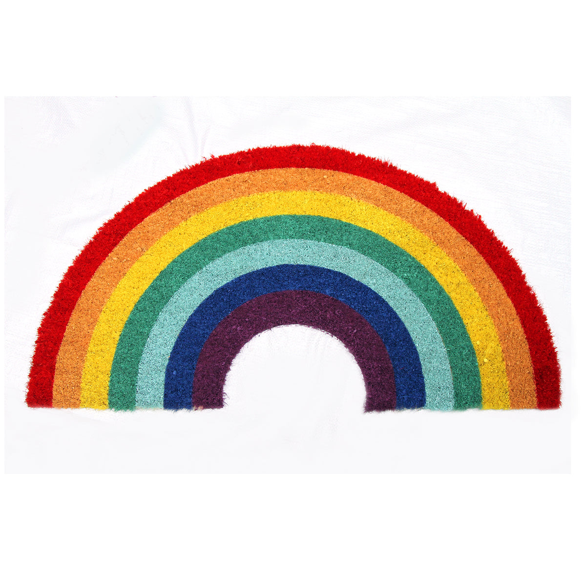 Colourful  LGBTQ Themed Oval Shape Natural Coir Floor Mat - OnlyMat