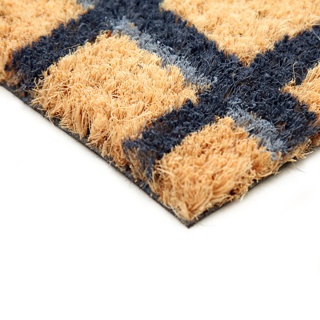 
                      
                        Black and Brown Checked Natural Coir Floor Mat - OnlyMat
                      
                    