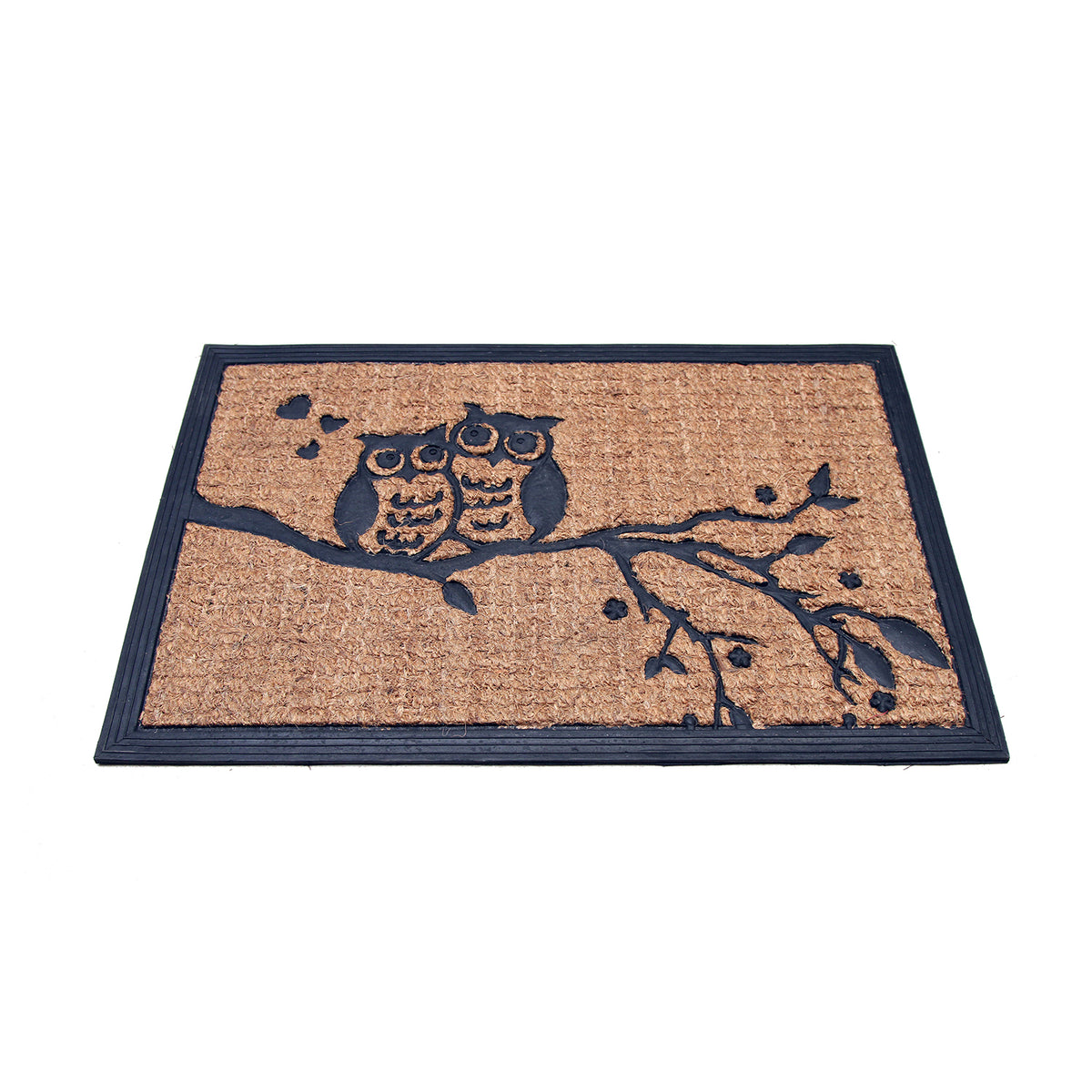 Owl Design Natural Coir Moulded Matting Mat - OnlyMat