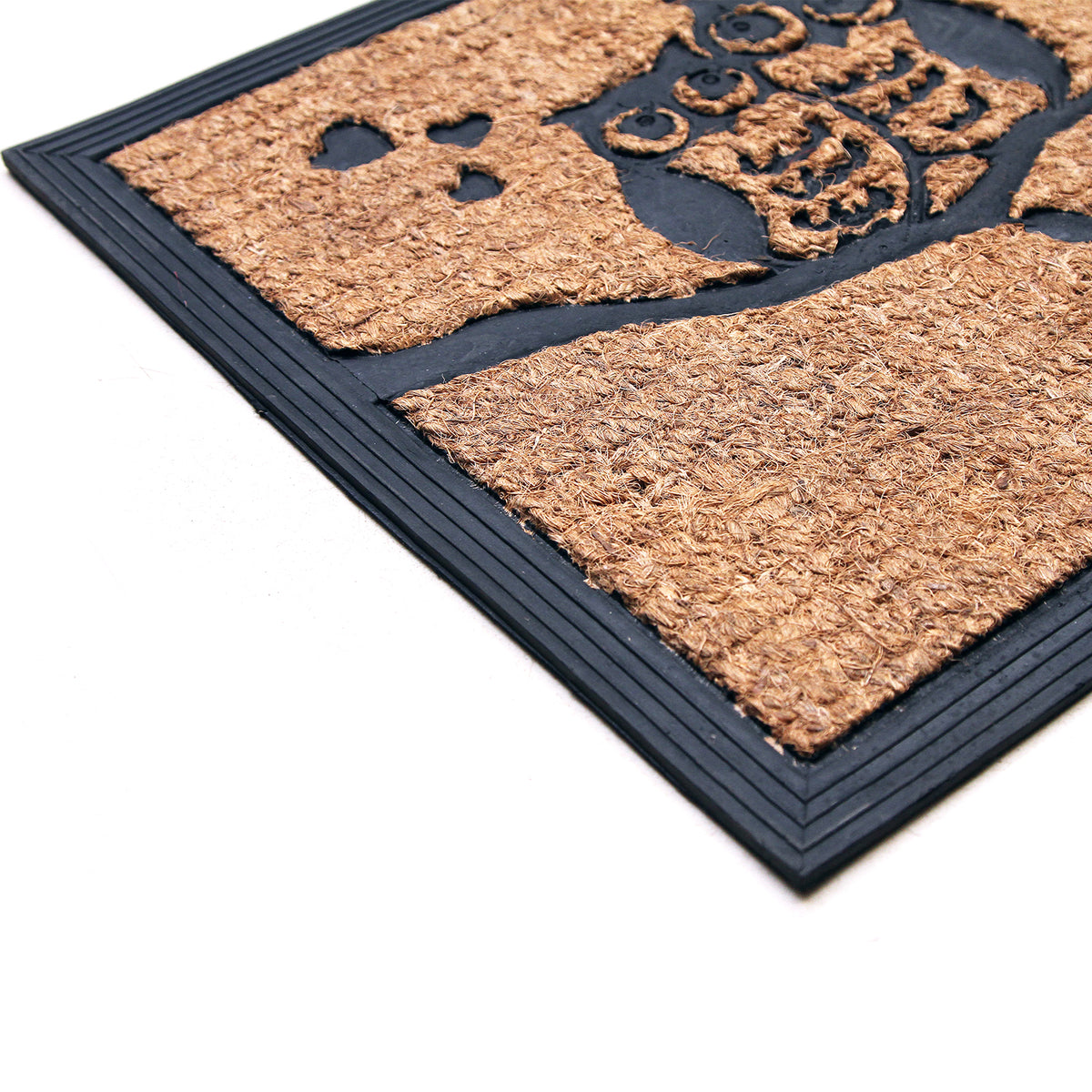 Owl Design Natural Coir Moulded Matting Mat - OnlyMat