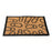 Natural Coir Floor Mat with Moulded Foot Mark Design and Black Border - OnlyMat