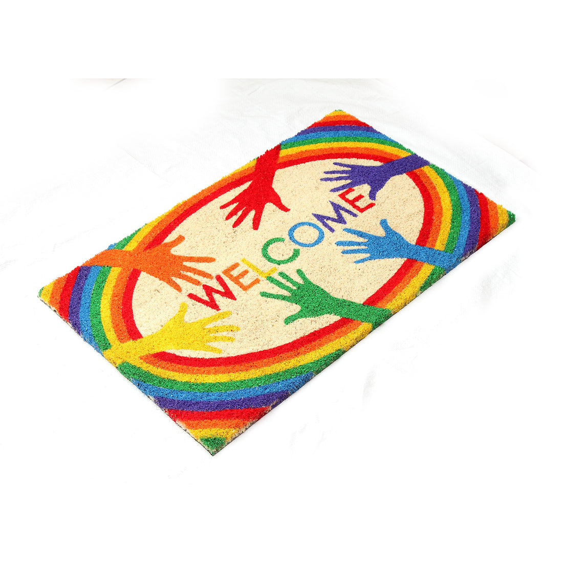 
                      
                        Colourful LGBTQ Themed "Welcome" printed Natural Coir Door Mat - OnlyMat
                      
                    