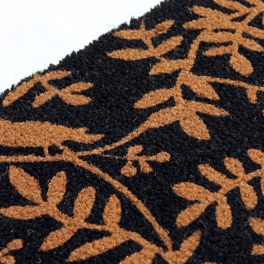 
                      
                        Birds and Leaf Printed Natural Coir Long and Black Door Mat - OnlyMat
                      
                    