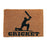 Elegant printed Cricket Batsman on Natural Coir Floor Mat - OnlyMat