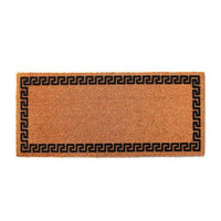 Elegant Long Rectangle Natural Coir Floor Mat With Printed Black Border - OnlyMat