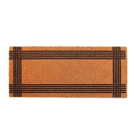 Natural Coir Door Mat with Printed Border Design - OnlyMat